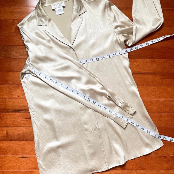 SILK CLUB pure silk top shirt M - Picture 9 of 9